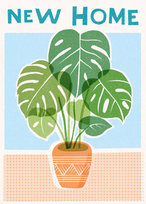 New Home: Plant, Greeting Card by New Home  - Thumbnail