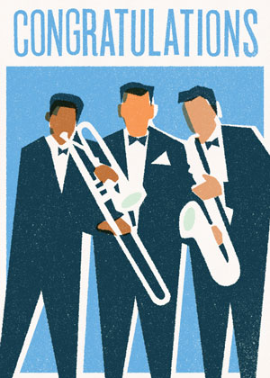 Congratulations: Jazz Trio, Greeting Card by Congratulations  - Thumbnail