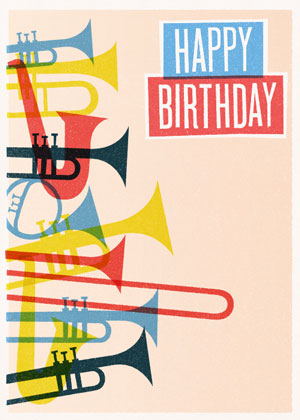 Happy Birthday: Brass, Greeting Card by Happy Birthday  - Thumbnail