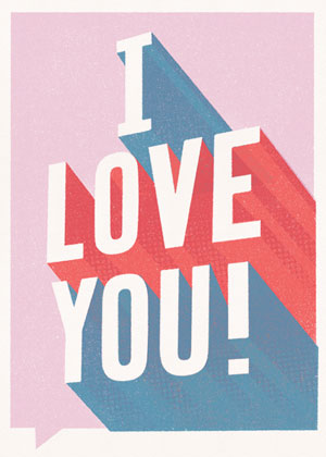 I Love You Speech Bubble, Greeting Card by I Love You  - Thumbnail