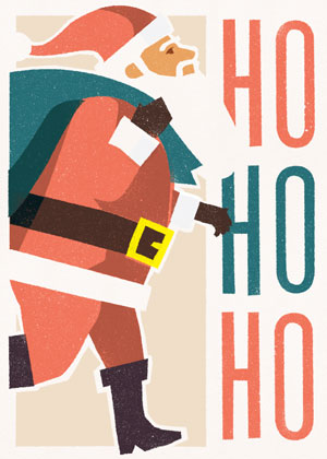 Ho Ho Ho, Santa, Greeting Card by Christmas / Xmas  - Thumbnail